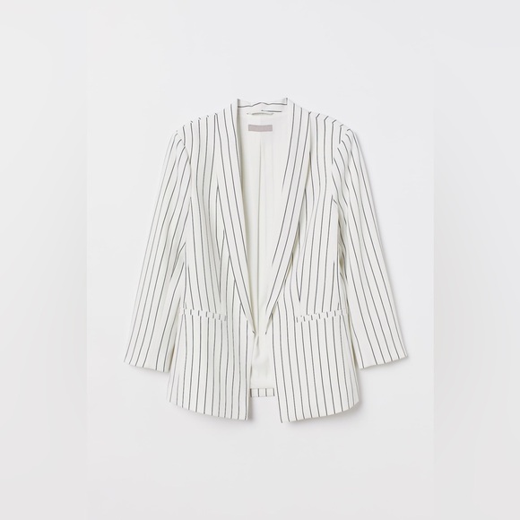 H&M Jackets & Blazers - H&M Women's Pinstriped Tailored Relaxed Blazer